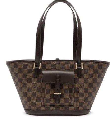 Louis Vuitton Manosque Tote Bag PM Damier Ebene Canvas